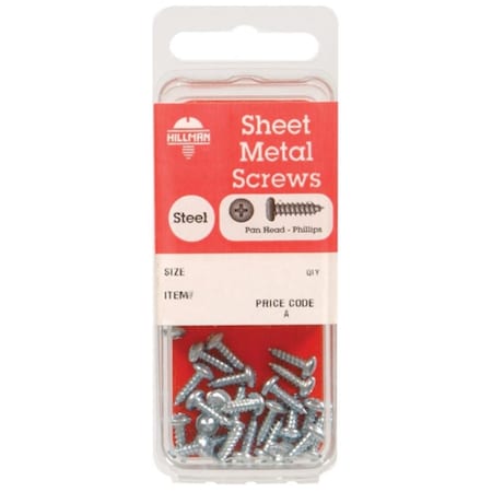 Hillman 5490 Zinc Plated Steel Sheet Metal Screws 10 x 2.5 in. - pack of 10 9332321